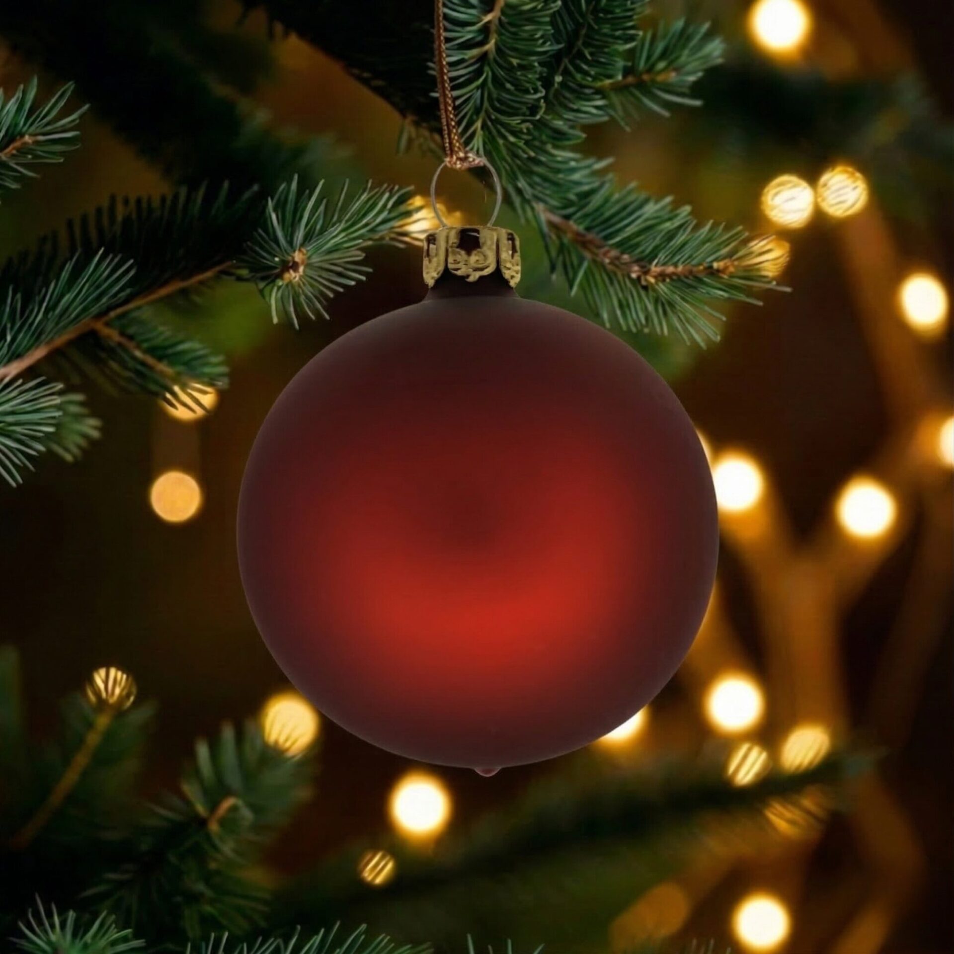 "down to earth" - 6 cm Weihnachtskugeln cappuccino braun matt - Image 5