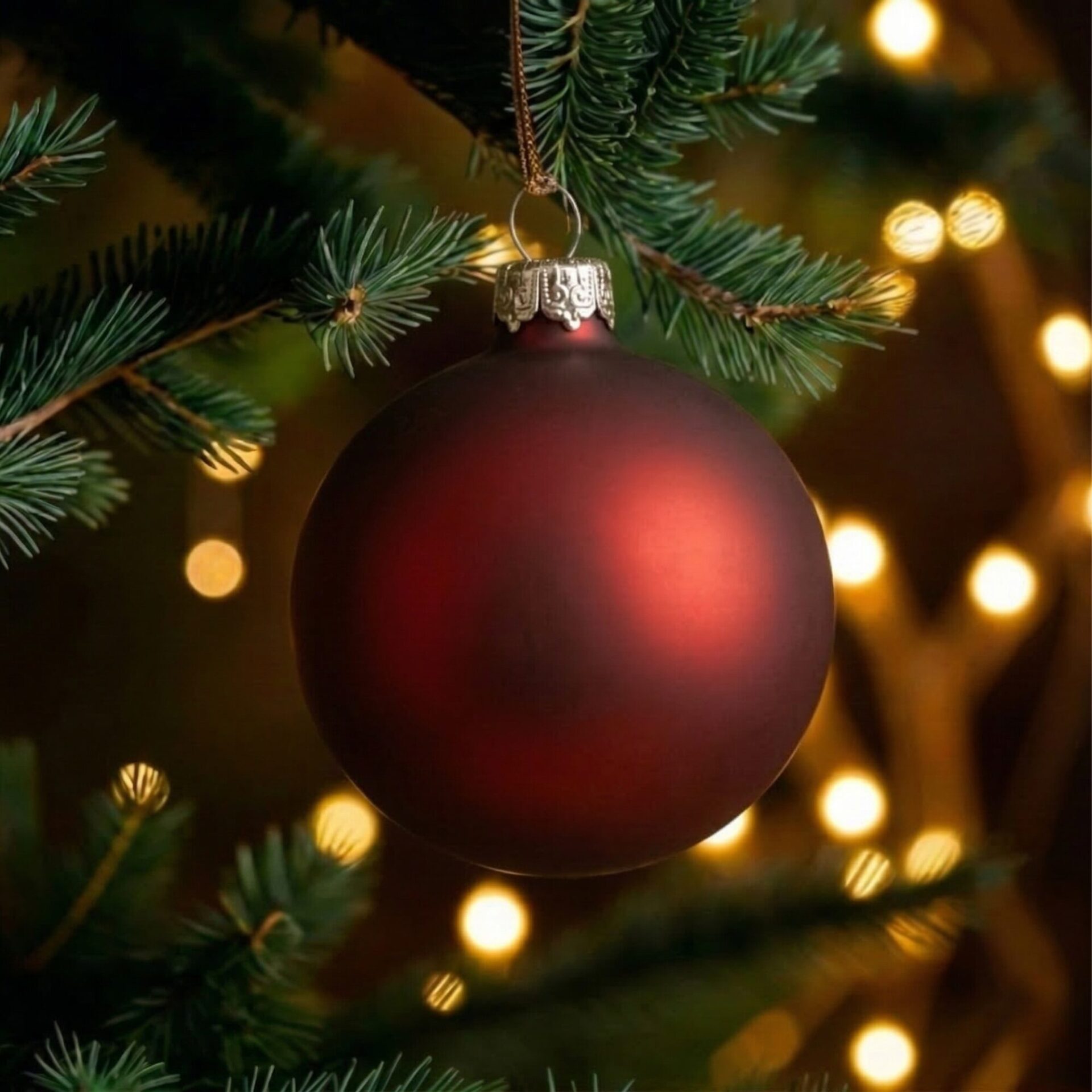 "christmas classic" - 6 cm Weihnachtskugeln rot matt - Image 5