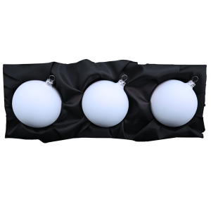 3er Set Weihnachtsbaumkugeln von GlasWunder in softblauer matter Farbe mit 8 cm Durchmesser aus Glas