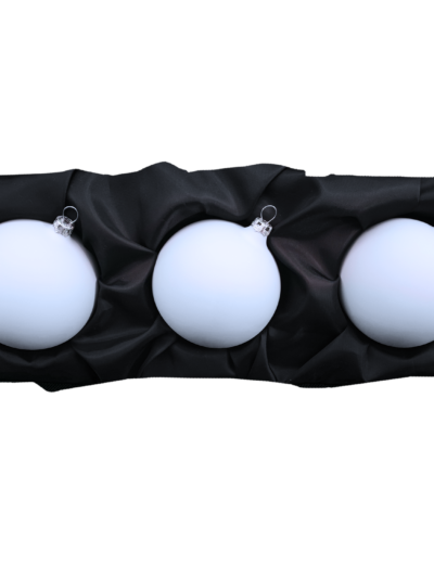 3er Set Weihnachtsbaumkugeln von GlasWunder in softblauer matter Farbe mit 8 cm Durchmesser aus Glas