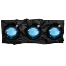 3er Set Christbaumkugeln aus Glas mit 8cm Durchmesser in Hochglanz Azurblau