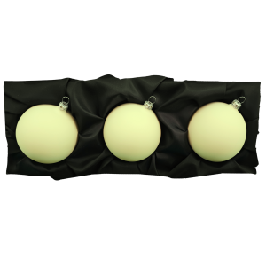 3er Sets Weihnachtsbaumkugeln aus Glas von GlasWunder in softgrüner matter Farbe mit 8 cm Durchmesser