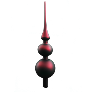 Christbaumspitze aus Glas mit 31cm Durchmesser in einem dunklen Rotton