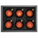 "in the woods" - 6 cm Weihnachtskugeln braun hochglanz