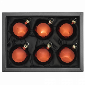 <b>"in the woods"</b> - 6 cm Weihnachtskugeln braun hochglanz