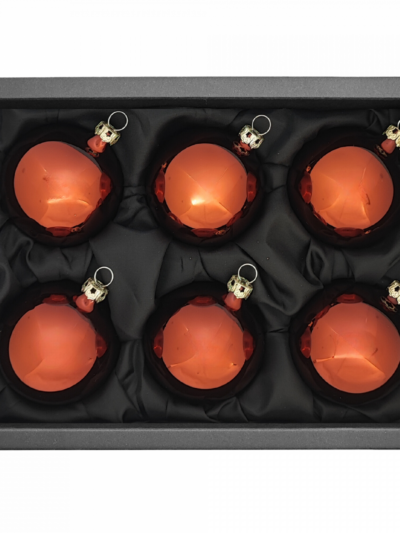 "in the woods" - 6 cm Weihnachtskugeln braun hochglanz