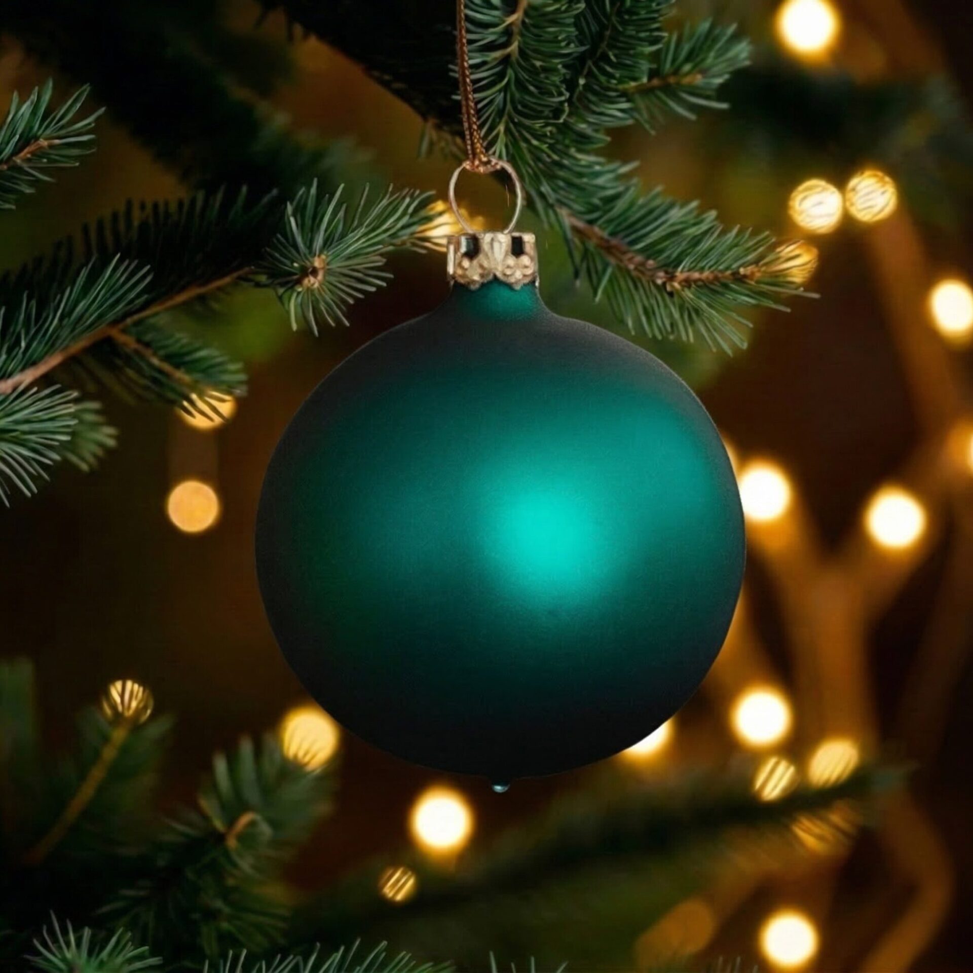 "royal sea" - 8 cm Weihnachtskugeln petrol matt - Image 4