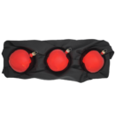 3er Set Christbaumkugel aus Glas mit 8cm Durchmesser in Hochglanz rot einfarbig