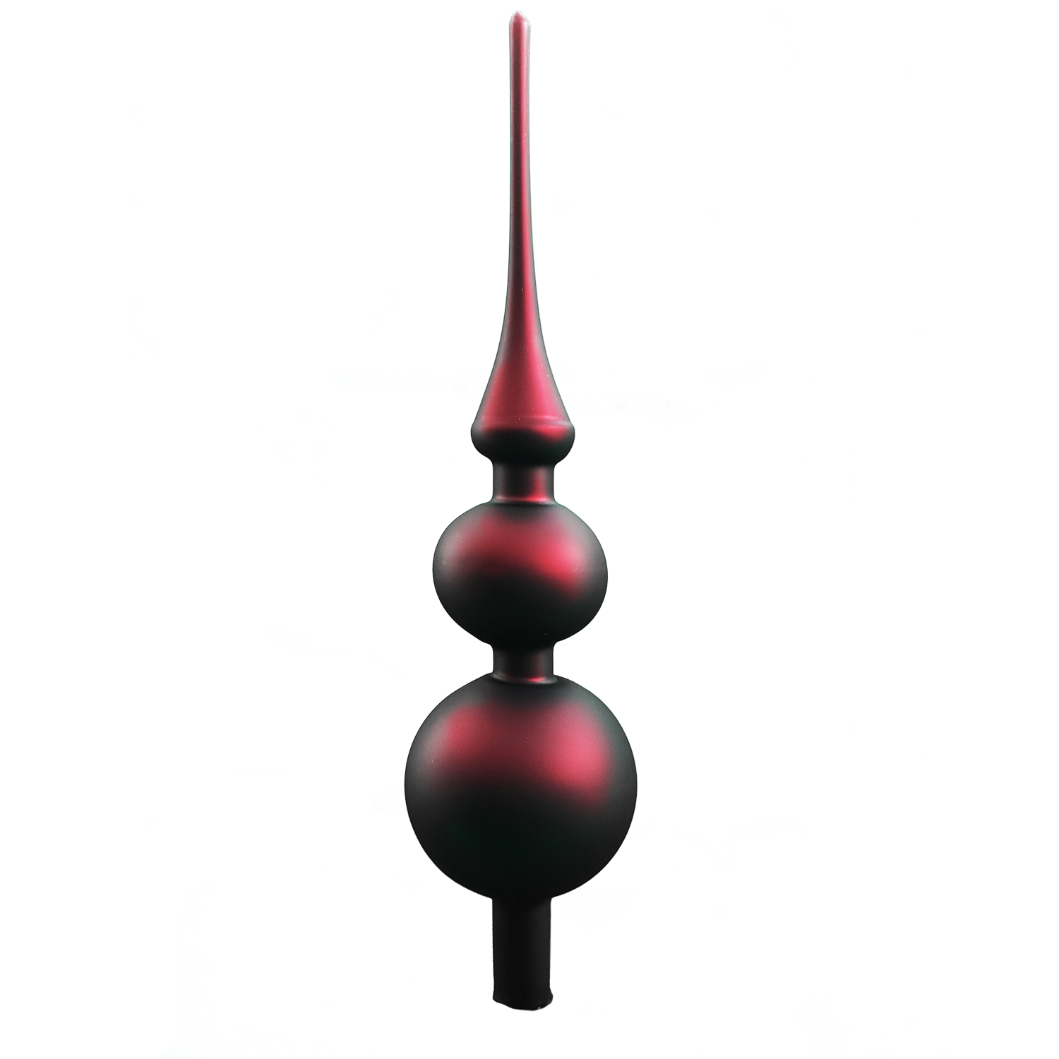 Christbaumschmuck 31cm Glasspitze in einem matten Marsalarot