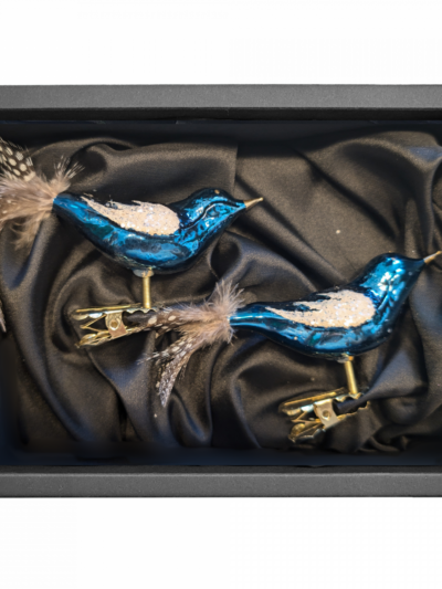 “our kingfisher” – Vogel 8 cm | Christbaumschmuck azur blau