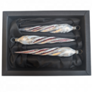 "snow flake icicles" - gedr. Zapfen 13cm