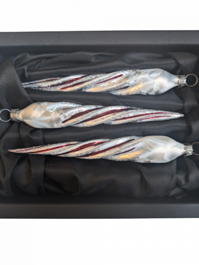 "snow flake icicles" - gedr. Zapfen 13cm