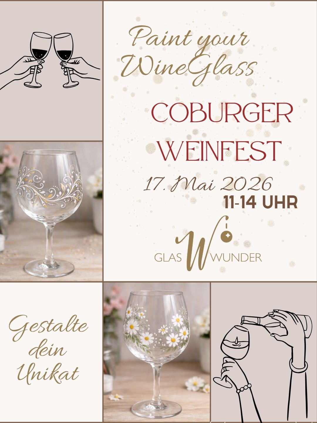Paint Your WineGlass am 17.05.2026<br>(4. Tag Coburger Weinfest 2026)